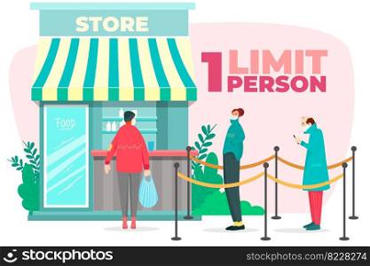Store with limited number of person