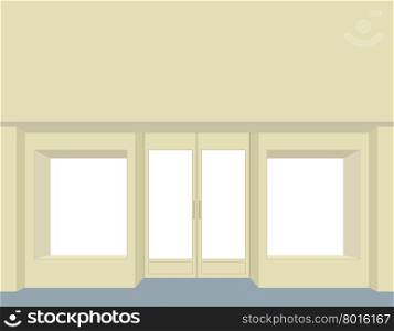 storefront. Empty Storefront. Clean store windows. Front group for store design. facade of a store&#xA;
