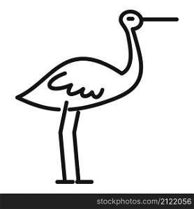 Stork branch icon outline vector. Baby stork. Nest bird. Stork branch icon outline vector. Baby stork