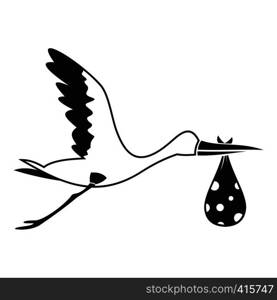 Stork carrying icon. Simple illustration of stork carrying vector icon for web. Stork carrying icon, simple style