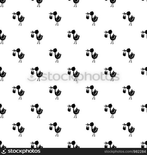 Stork child pattern vector seamless repeating for any web design. Stork child pattern vector seamless