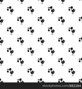 Stork child pattern vector seamless repeating for any web design. Stork child pattern vector seamless