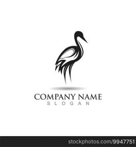 Stork logo image simple design creative template vector concept 