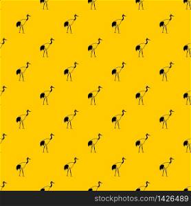 Stork pattern seamless vector repeat geometric yellow for any design. Stork pattern vector
