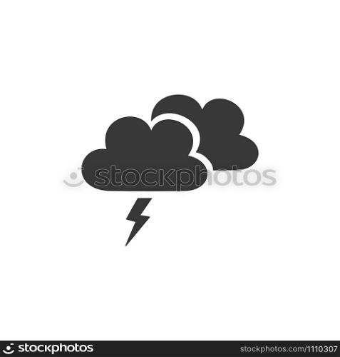 Storm and clouds. Isolated icon. Weather flat vector illustration