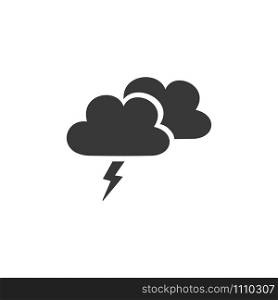 Storm and clouds. Isolated icon. Weather flat vector illustration