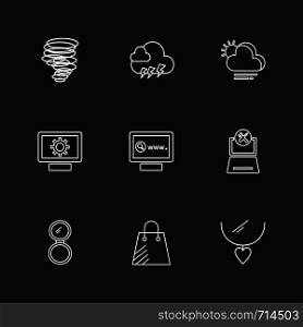 Storm , bag , necklace , internet , website ,Ecology , eco , icons , weather , enviroement , icon, vector, design, flat, collection, style, creative, icons , cloud , rain , storm , moon , rainbow , sun , sunlight ,