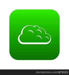 Storm cloud icon digital green for any design isolated on white vector illustration. Storm cloud icon digital green