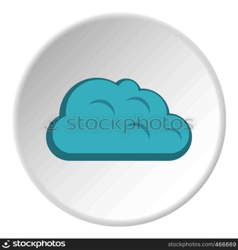 Storm cloud icon in flat circle isolated on white background vector illustration for web. Storm cloud icon circle