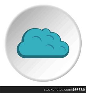 Storm cloud icon in flat circle isolated on white background vector illustration for web. Storm cloud icon circle
