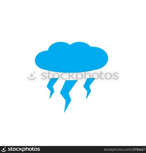 storm icon on white background. flat style. storm icon for your web site design, logo, app, UI. weather storm symbol. cloud lightning sign.