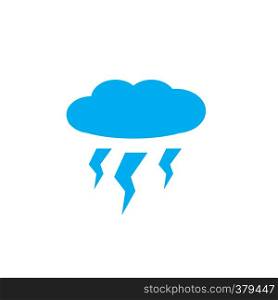 storm icon on white background. flat style. storm icon for your web site design, logo, app, UI. weather storm symbol. cloud lightning sign.