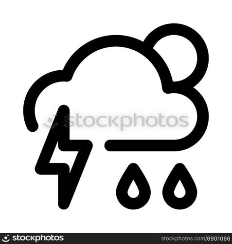 storm shower day, icon on isolated background