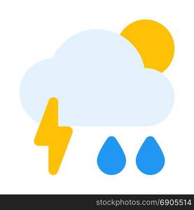 storm shower day, icon on isolated background