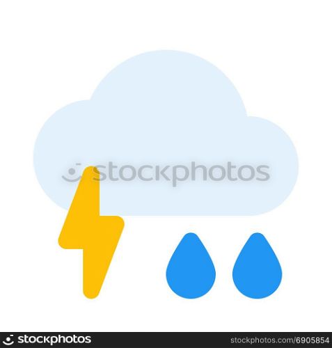 storm shower, icon on isolated background