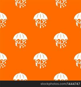 Storm umbrella pattern vector orange for any web design best. Storm umbrella pattern vector orange
