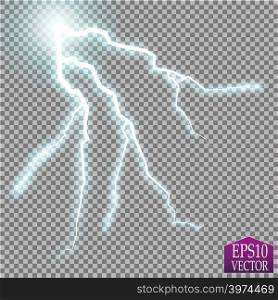 Storm with Lightning isolated on transparent background. Vector. Storm with Lightning isolated on transparent background.