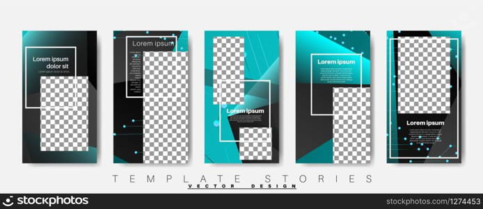 Story template for social media , editable vector design