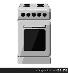 Stove for cooking icon. Gray monochrome illustration of stove for cooking vector icon for web. Stove for cooking icon, gray monochrome style