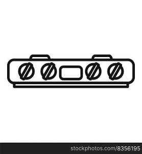 Stove furnace icon outline vector. Gas cooker. Oven food. Stove furnace icon outline vector. Gas cooker