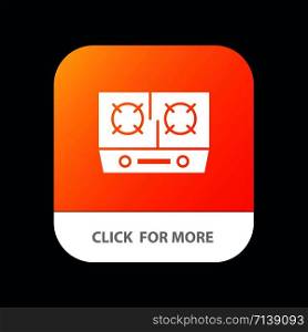 Stove, Gas, Kitchen, Cooking Mobile App Icon Design