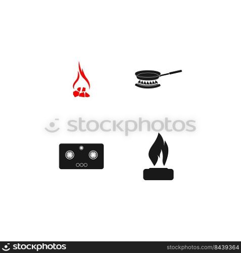 stove logo stock vektor template