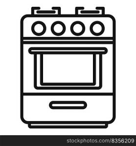 Stove pot icon outline vector. Cooking burner. Oven food. Stove pot icon outline vector. Cooking burner
