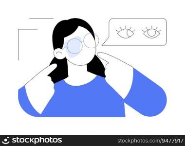 Strabismus treatment abstract concept vector illustration. Smiling kid with eye patch, common eye procedures, strabismus diagnosis, pediatric ophthalmology abstract metaphor.. Strabismus treatment abstract concept vector illustration.
