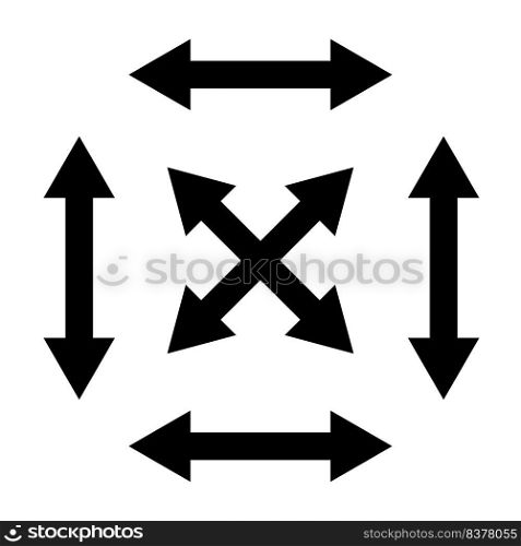 Straight arrows different direction. Design element. Vector illustration. stock image. EPS 10.. Straight arrows different direction. Design element. Vector illustration. stock image. 