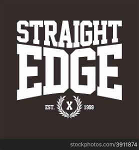 straight edge hardcore sign. straight edge hardcore sign theme vector art illustration