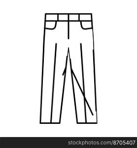 straight leg pants apparel line icon vector. straight leg pants apparel sign. isolated contour symbol black illustration. straight leg pants apparel line icon vector illustration