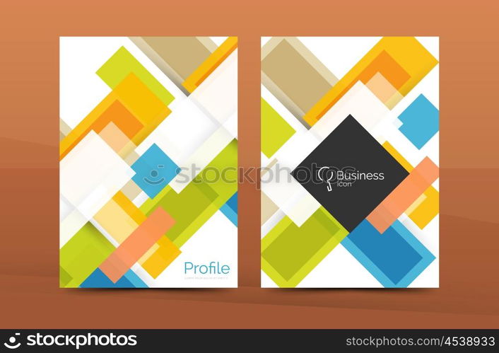 Straight lines geometric business report templates. Straight lines geometric business report templates. Vector abstract background set