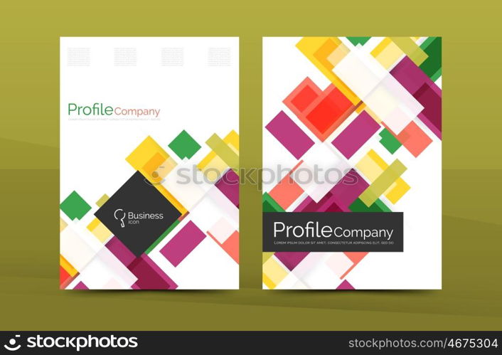 Straight lines geometric business report templates. Straight lines geometric business report templates. Vector abstract background set