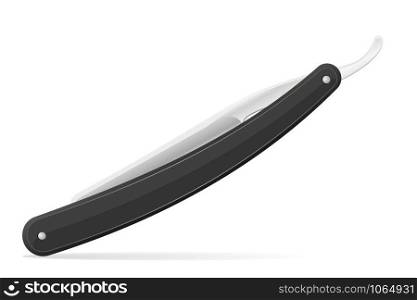 straight razor vector illustration isolated on white background