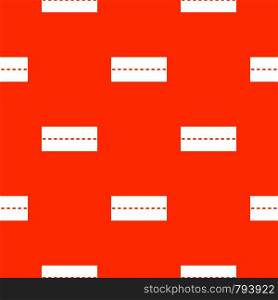 Straight road pattern repeat seamless in orange color for any design. Vector geometric illustration. Straight road pattern seamless