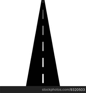 Straight road with white markings. Highway in aerial perspective. Road way location. Vector illustration. Stock picture. EPS 10.. Straight road with white markings. Highway in aerial perspective. Road way location. Vector illustration. Stock picture.