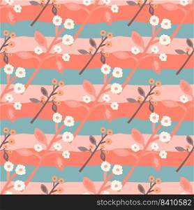 Strange flower seamless pattern. Contemporary botanical floral ornament. Creative plants endless wallpaper. Simple design for fabric, textile print, wrapping paper, cover. Vector illustration. Strange flower seamless pattern. Contemporary botanical floral ornament. Creative plants endless wallpaper.