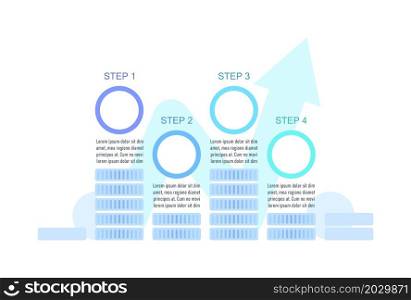 Strategic financial management infographic chart design template. Abstract vector infochart with blank copy spaces. Instructional graphics with 4 step sequence. Visual data presentation. Strategic financial management infographic chart design template