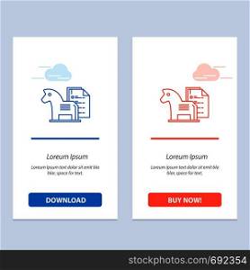Strategy, Advantage, Business, Chess, Finance, Tactic Blue and Red Download and Buy Now web Widget Card Template