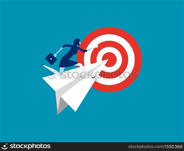 Strategy business. Concept business vector, Paper plane, Target.. Strategy business. Concept business vector, Paper plane, Target.