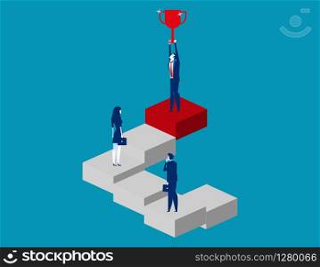 Strategy. Business team and success. Concept business vector illustration. Flat character, Cartoon style design.