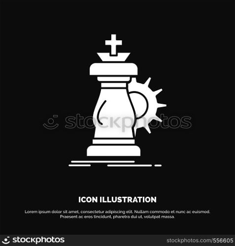 strategy, chess, horse, knight, success Icon. glyph vector symbol for UI and UX, website or mobile application. Vector EPS10 Abstract Template background