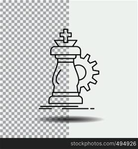 strategy, chess, horse, knight, success Line Icon on Transparent Background. Black Icon Vector Illustration. Vector EPS10 Abstract Template background