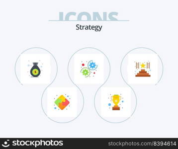 Strategy Flat Icon Pack 5 Icon Design. . award. finance. success. settings