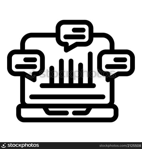 Strategy laptop icon outline vector. Office leadership. Manager idea. Strategy laptop icon outline vector. Office leadership