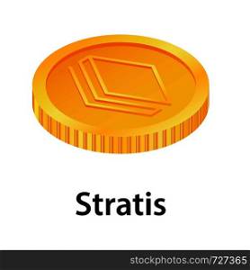 Stratis icon. Isometric illustration of stratis vector icon for web. Stratis icon, isometric style
