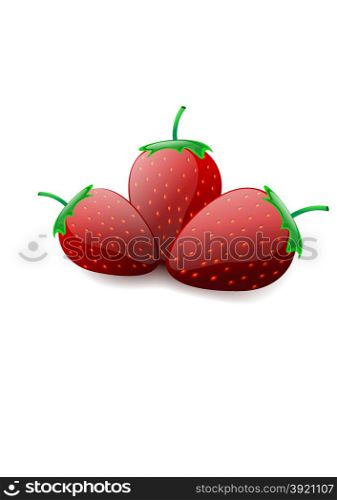 Strawberries. Vector Eps 10.
