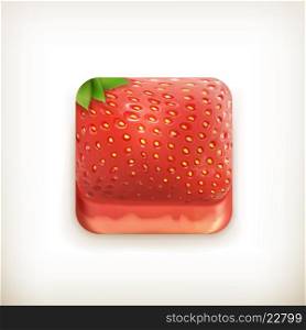 Strawberry app icon, vector