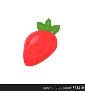 Strawberry cartoon vector illustration. Ripe juicy sweet fruit food flat color object. Good vegetarian nutrition rich in antioxidants. Healthy dietary product isolated on white background . ZIP file contains: EPS, JPG. If you are interested in custom design or want to make some adjustments to purchase the product, don&rsquo;t hesitate to contact us! bsd@bsdartfactory.com. Strawberry cartoon illustration