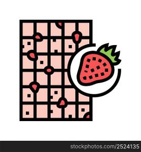 strawberry chocolate color icon vector. strawberry chocolate sign. isolated symbol illustration. strawberry chocolate color icon vector illustration